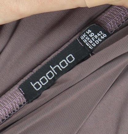 Boohoo Women's Purple Bodycon Dress Size 6