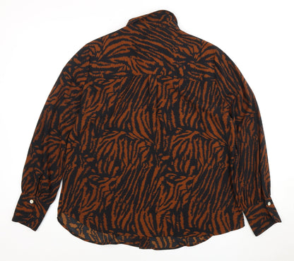 Womens UK Size 12 Marks and Spencer Brown  Button-Up