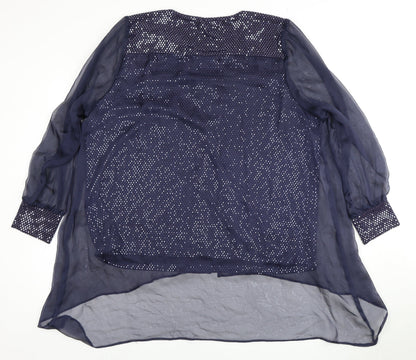 Womens UK Size 16 Kaliko Blue  Blouse