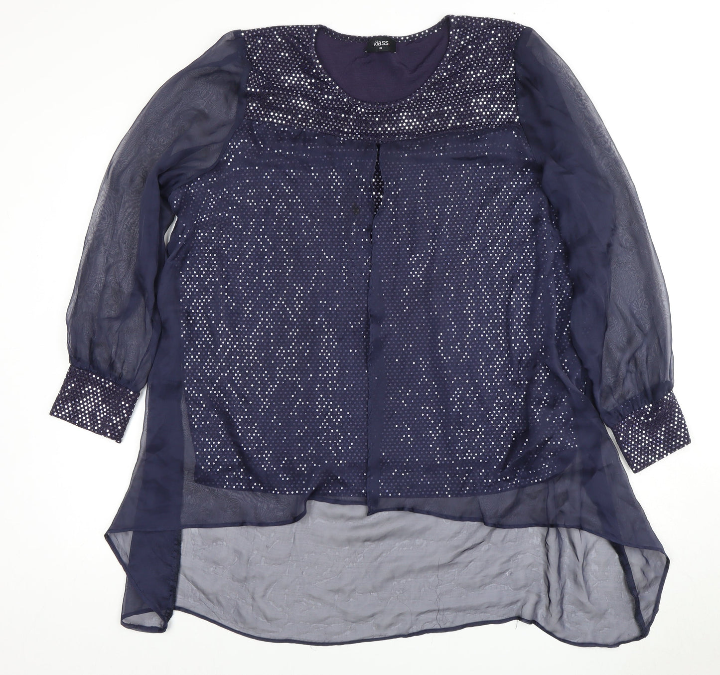 Womens UK Size 16 Kaliko Blue  Blouse