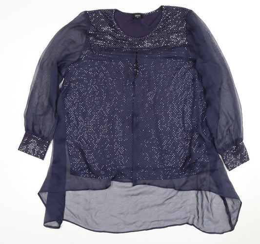 Womens UK Size 16 Kaliko Blue  Blouse