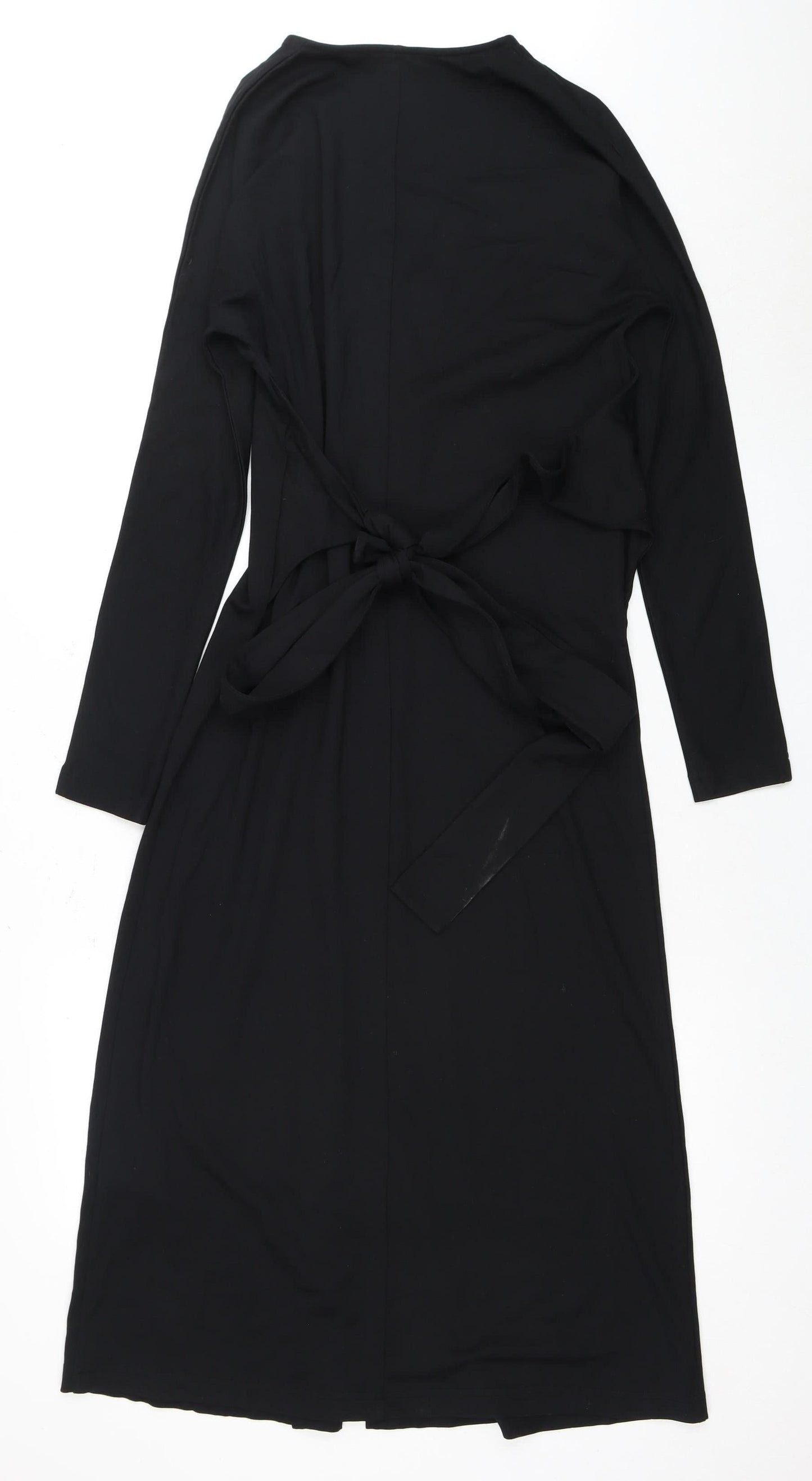 COS Women's Black XS Wrap Dress V-Neck Long Sleeve