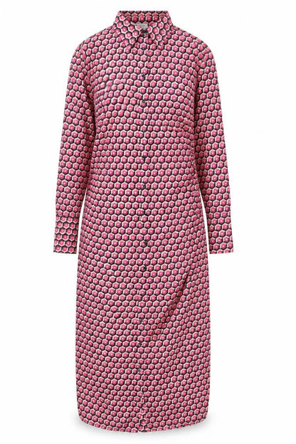 Warehouse Women's Pink Geometric Shirt Dress - Size 6