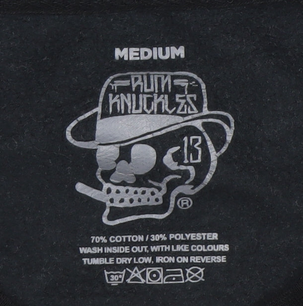 Rum Knuckles Men's Black Medium Graphic Pullover Sweatshirt