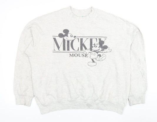 Unisex Adults UK Size XL Disney Grey Pullover Sweatshirt