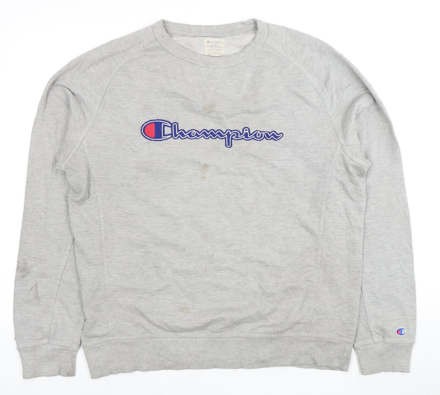 Mens UK Size L Champion Grey Pullover Sweatshirt