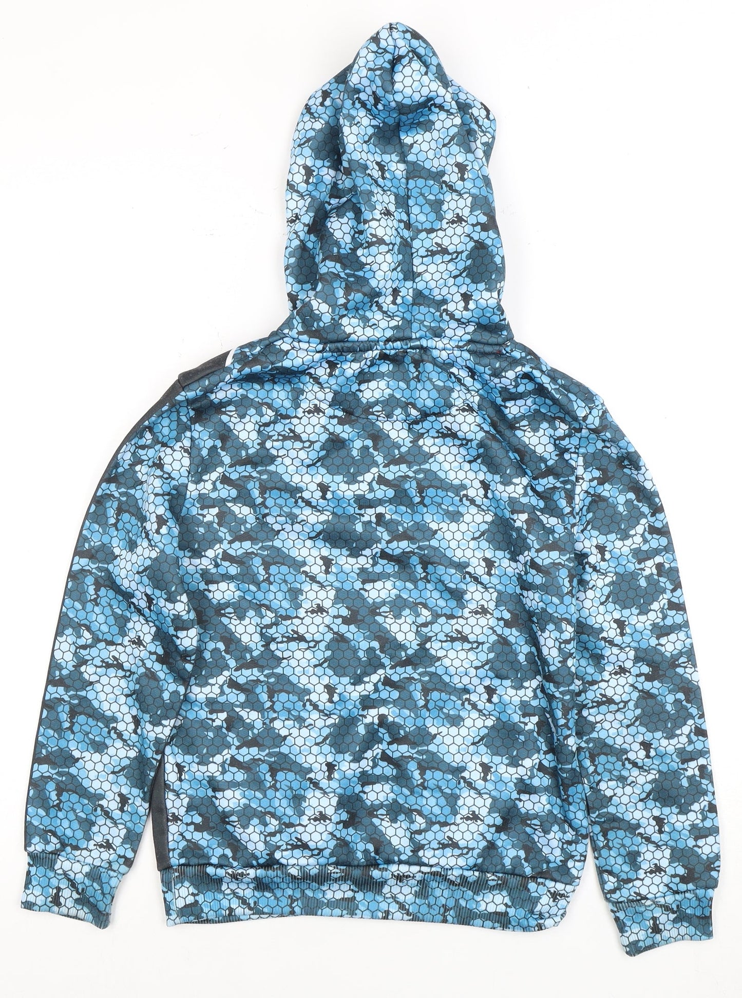 DFND Boys Blue Camouflage Hoodie, Ages 11-12, New With Tags