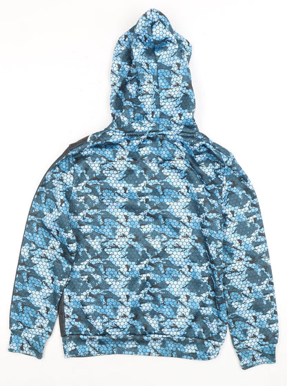 DFND Boys Blue Camouflage Hoodie, Ages 11-12, New With Tags
