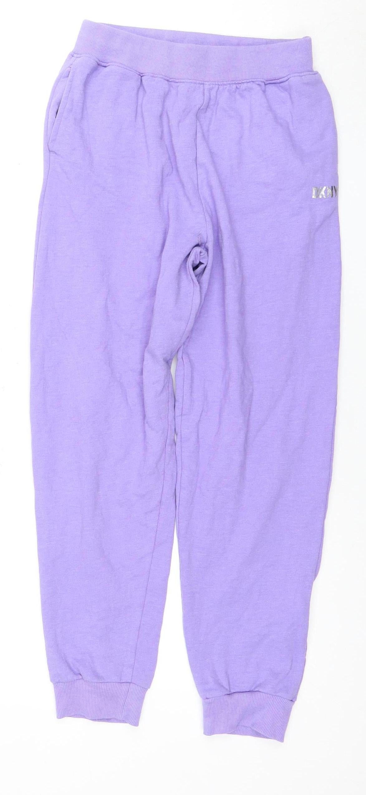 DKNY Girls Purple Jogger Trousers XL Activewear