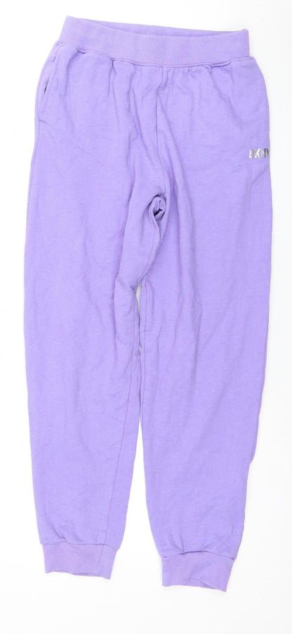 DKNY Girls Purple Jogger Trousers XL Activewear