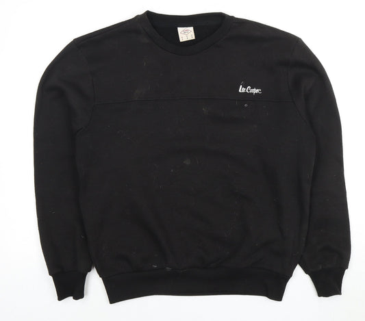 Mens UK Size S Lee Cooper Black Pullover Sweatshirt