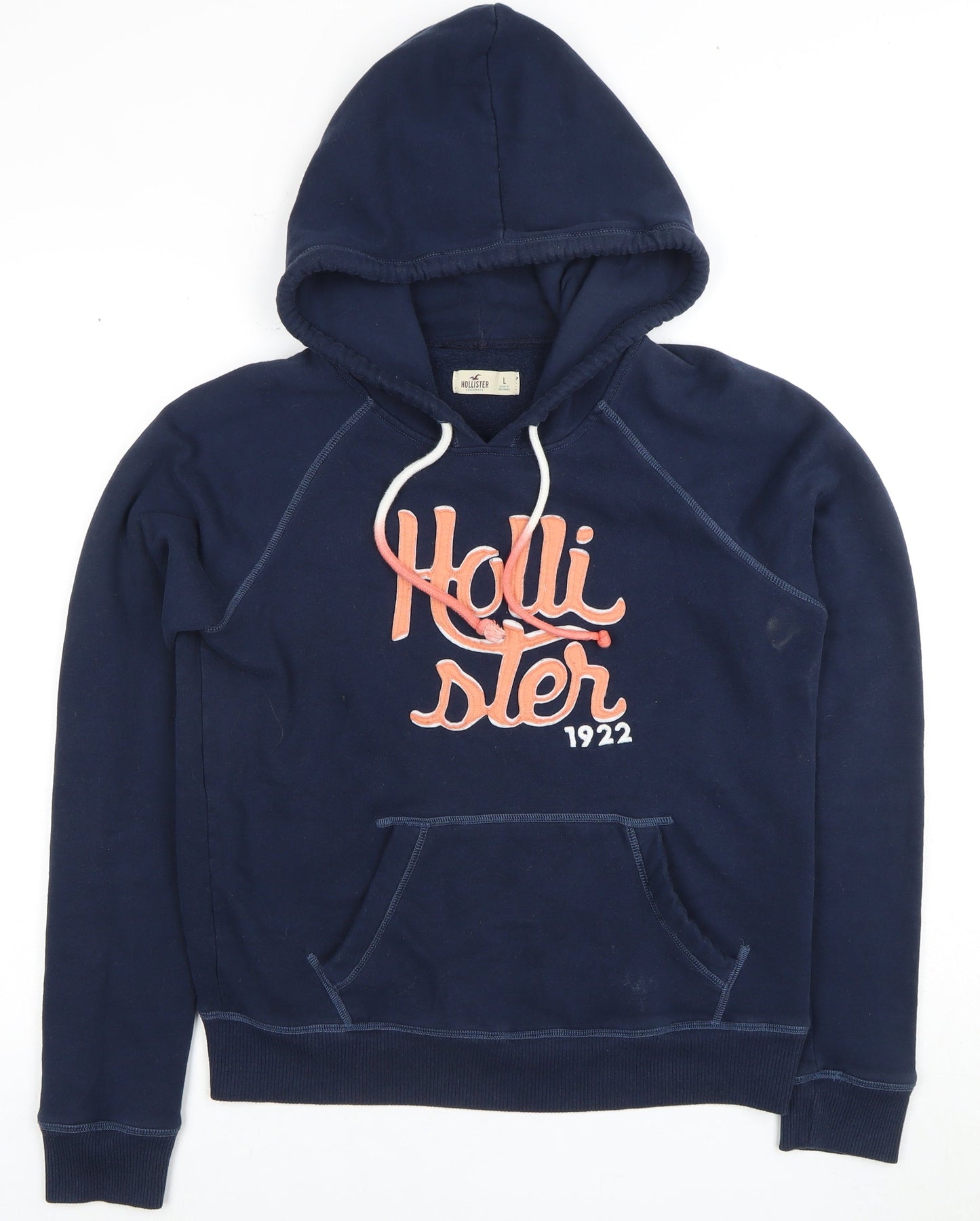 Hollister Women's Blue Pullover Hoodie, Size L