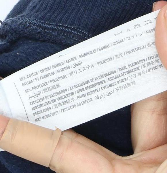 Hollister Women's Blue Pullover Hoodie, Size L