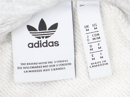 Mens UK Size M adidas Grey Pullover Hoodie