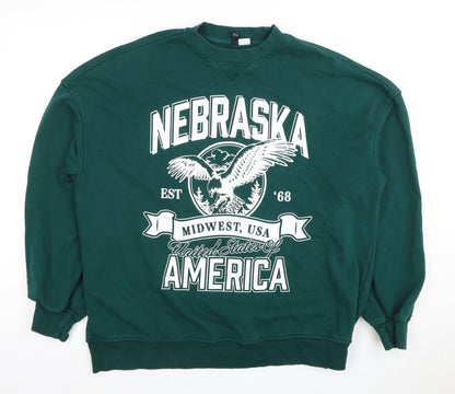 Divided Green Graphic Print Unisex XS Sweatshirt