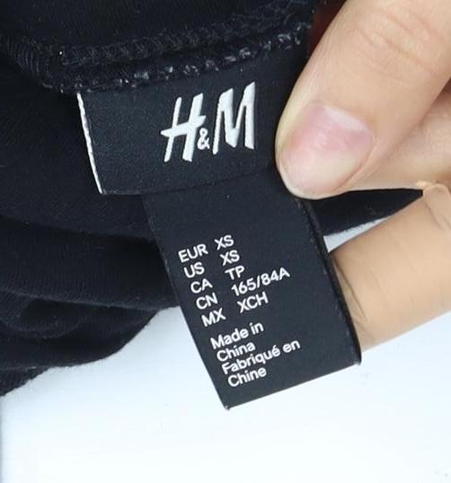 H&M Women's Black High Neck Sweatshirt, Size 12