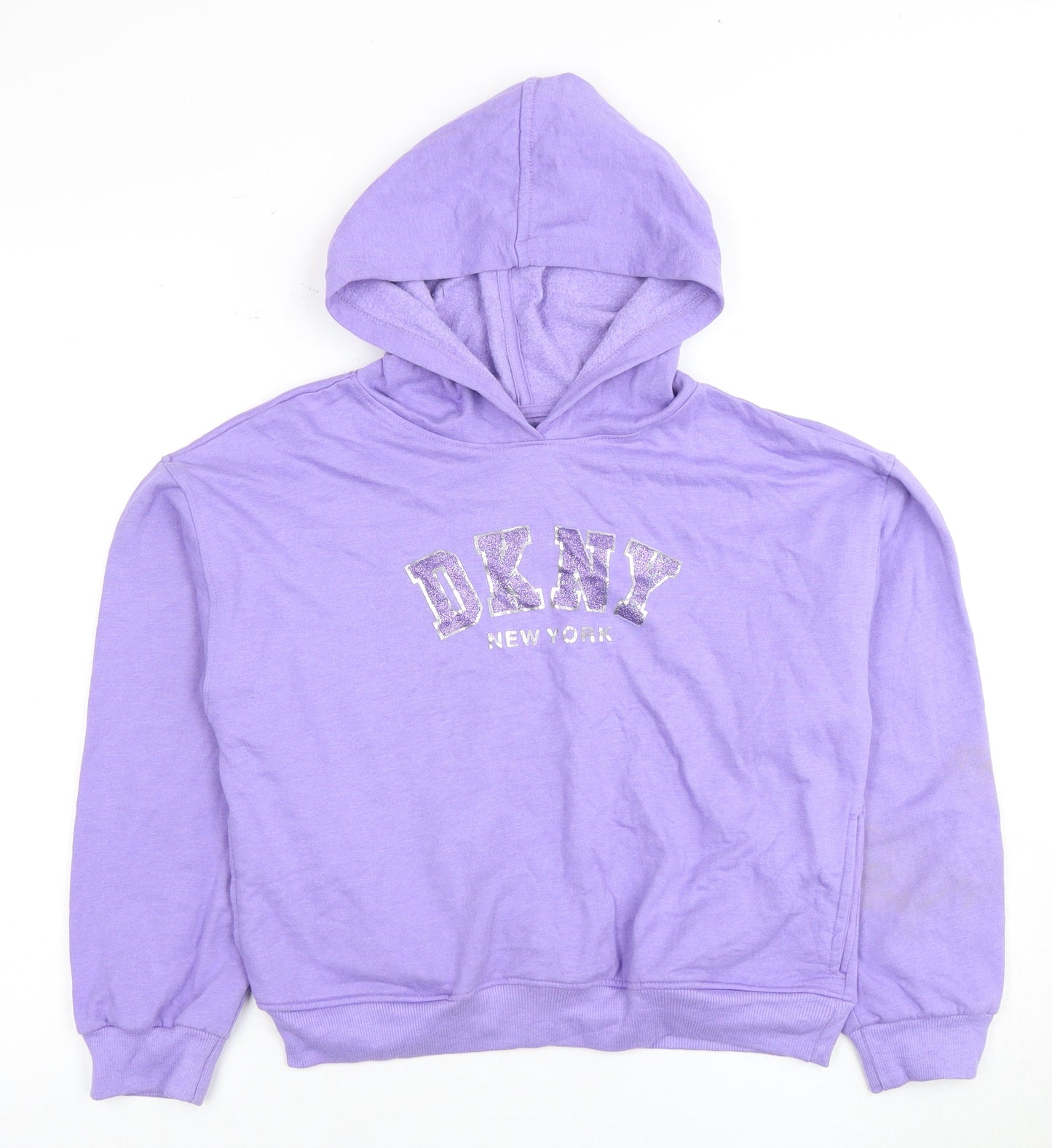 DKNY Girls Purple Logo Hoodie XL
