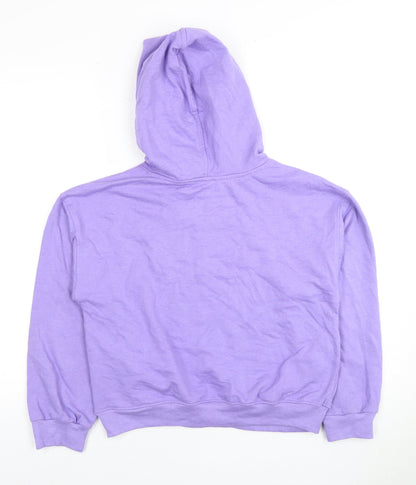 DKNY Girls Purple Logo Hoodie XL