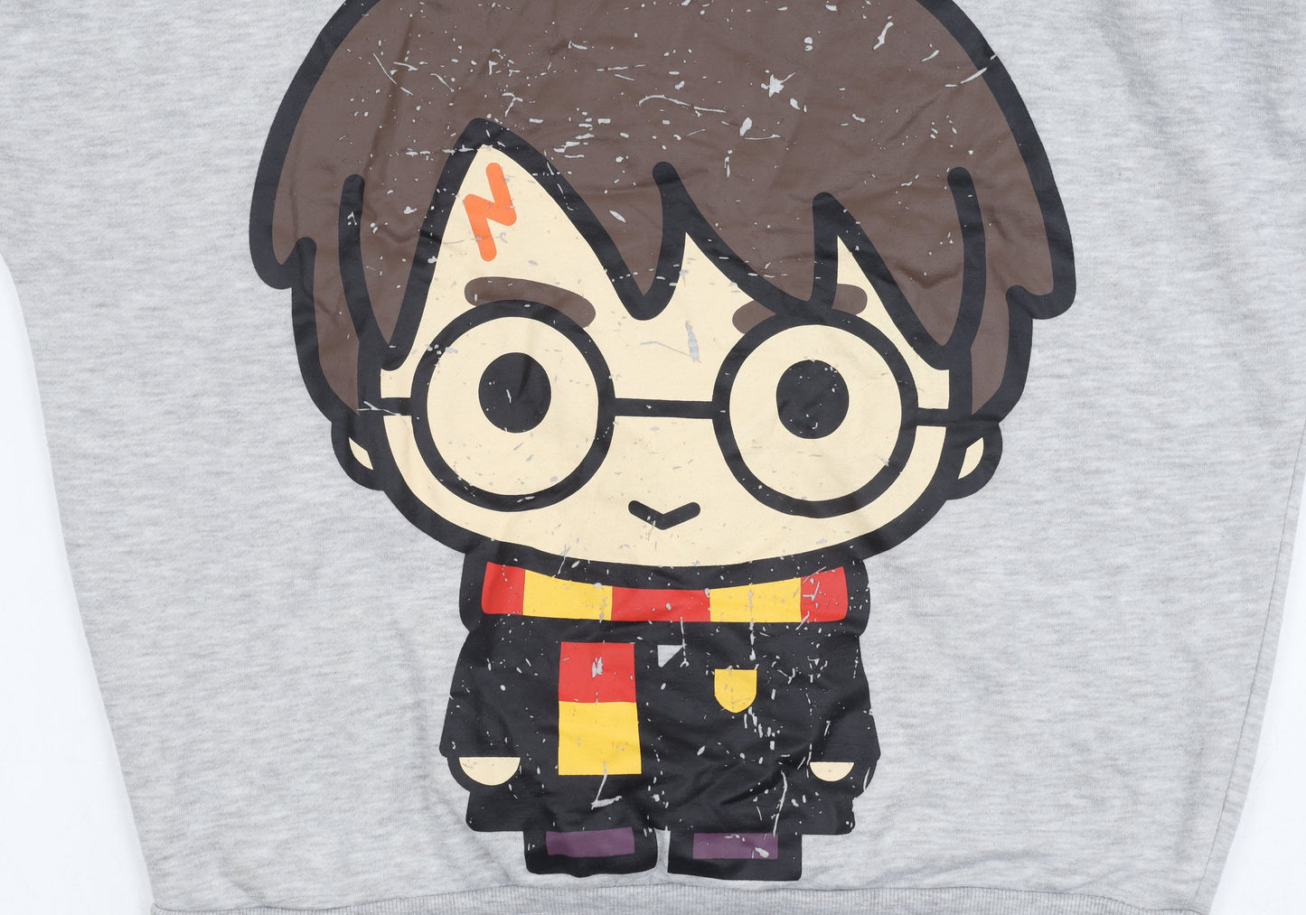 Unisex Adults UK Size S Harry Potter Grey Pullover Sweatshirt