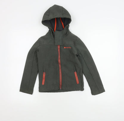 Mountain Warehouse Boys Green Soft Shell Hooded Jacket 7-8 Years
