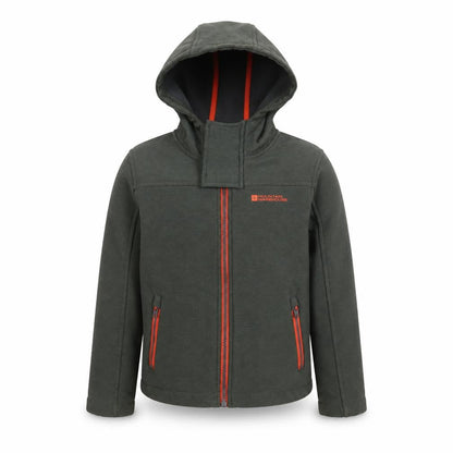 Mountain Warehouse Boys Green Soft Shell Hooded Jacket 7-8 Years