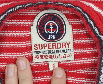 Womens UK Size XS Superdry Red Pullover Jumper