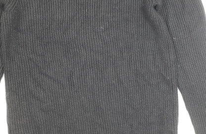 Jack & Jones Black Crew Neck Pullover, M, Men's Casual Jumper