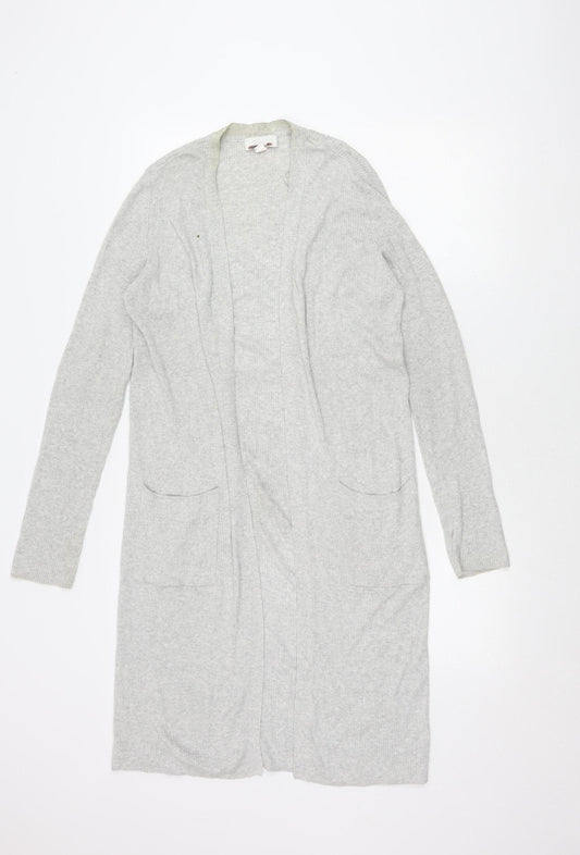 Womens UK Size M White Label Grey Cardigan Jumper