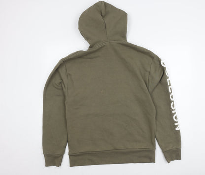 Mens UK Size M COLLUSION Green Pullover Hoodie