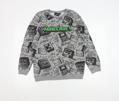 Minecraft Teens Grey Pullover Sweatshirt 164