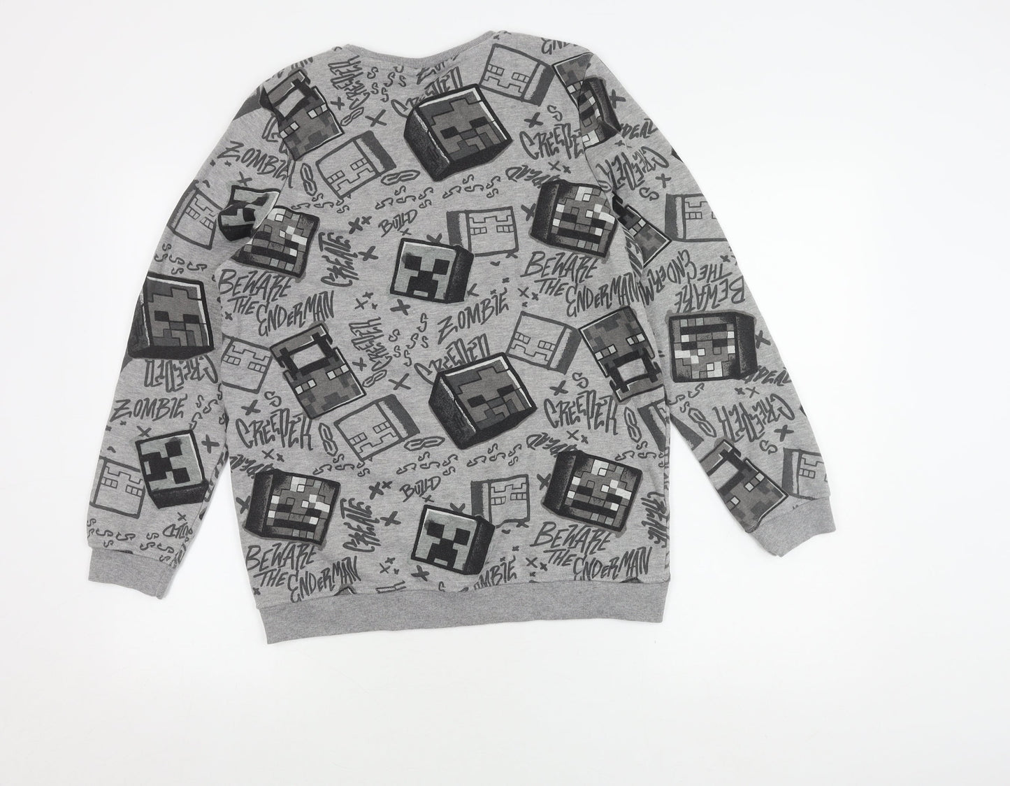 Minecraft Teens Grey Pullover Sweatshirt 164