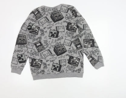 Minecraft Teens Grey Pullover Sweatshirt 164