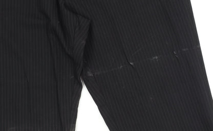 Jeff Banks Black Striped Trousers 32R Unisex