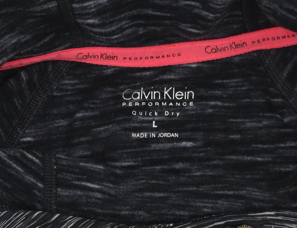 Womens UK Size L Calvin Klein Black Pullover Hoodie