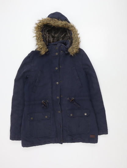 FatFace Women's Blue Parka Jacket Size 12