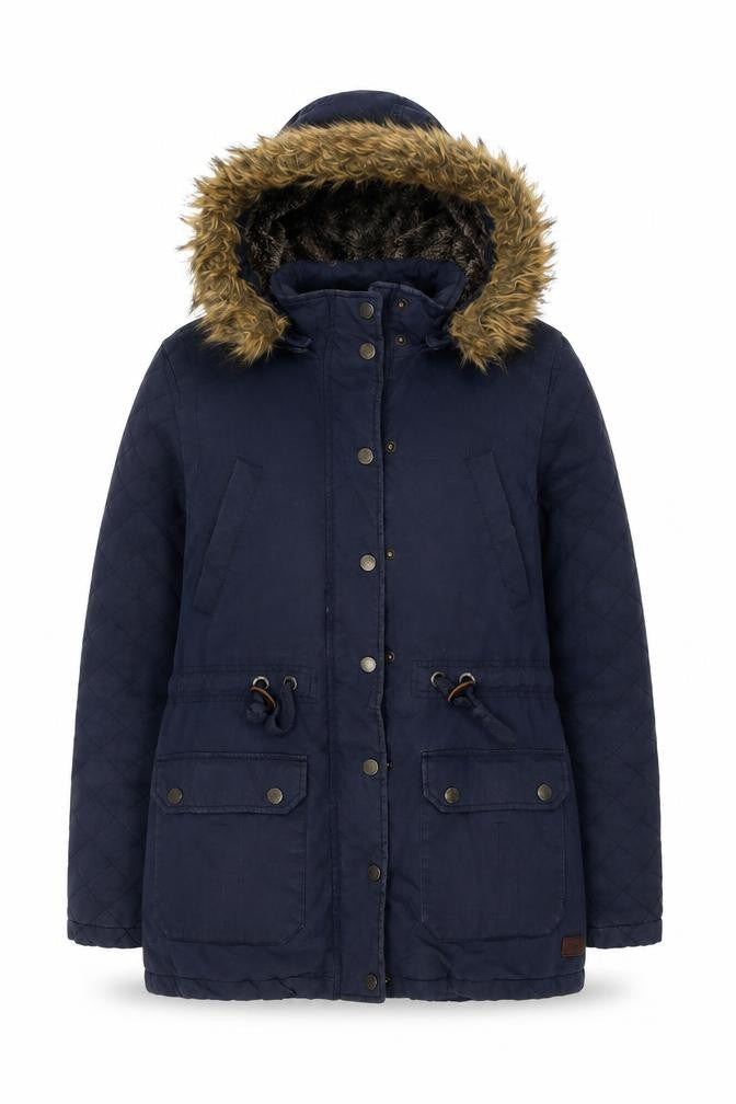 Womens UK Size 12 FatFace Blue Parka Coat