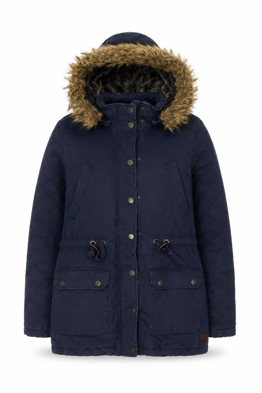 Womens UK Size 12 FatFace Blue Parka Coat
