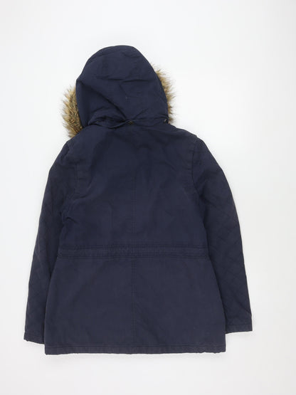 FatFace Women's Blue Parka Jacket Size 12