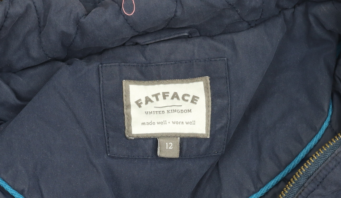 FatFace Women's Blue Parka Jacket Size 12