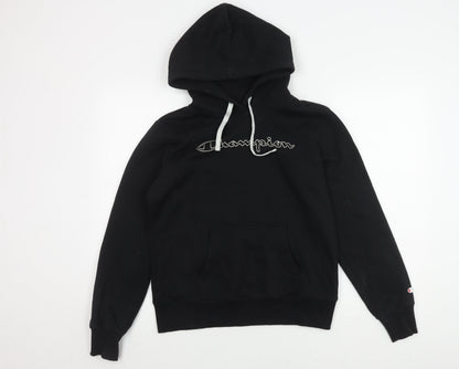 Champion Unisex Black Pullover Hoodie Size L