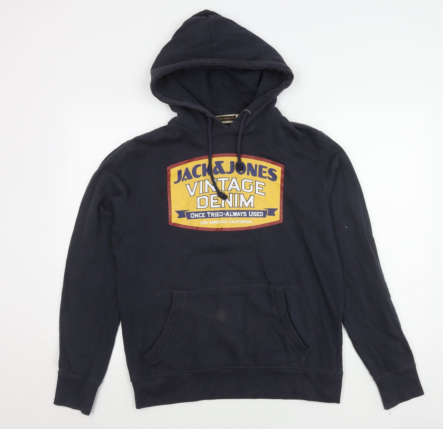 Mens UK Size M JACK & JONES Blue Pullover Hoodie