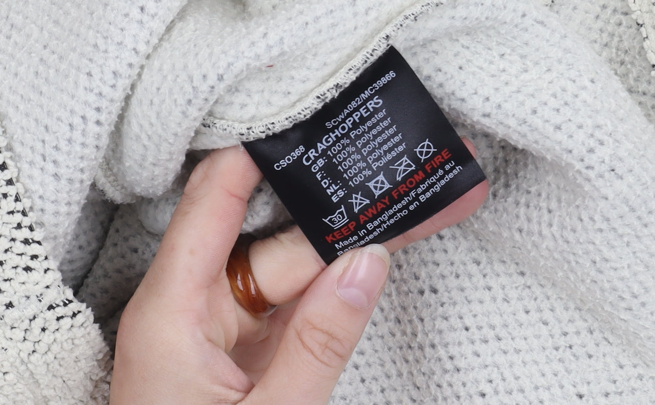 Craghoppers Women's Ivory Zip Sweatshirt Size 12