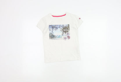 Regatta Girls White Adventure Graphic T-Shirt 7-8 Years