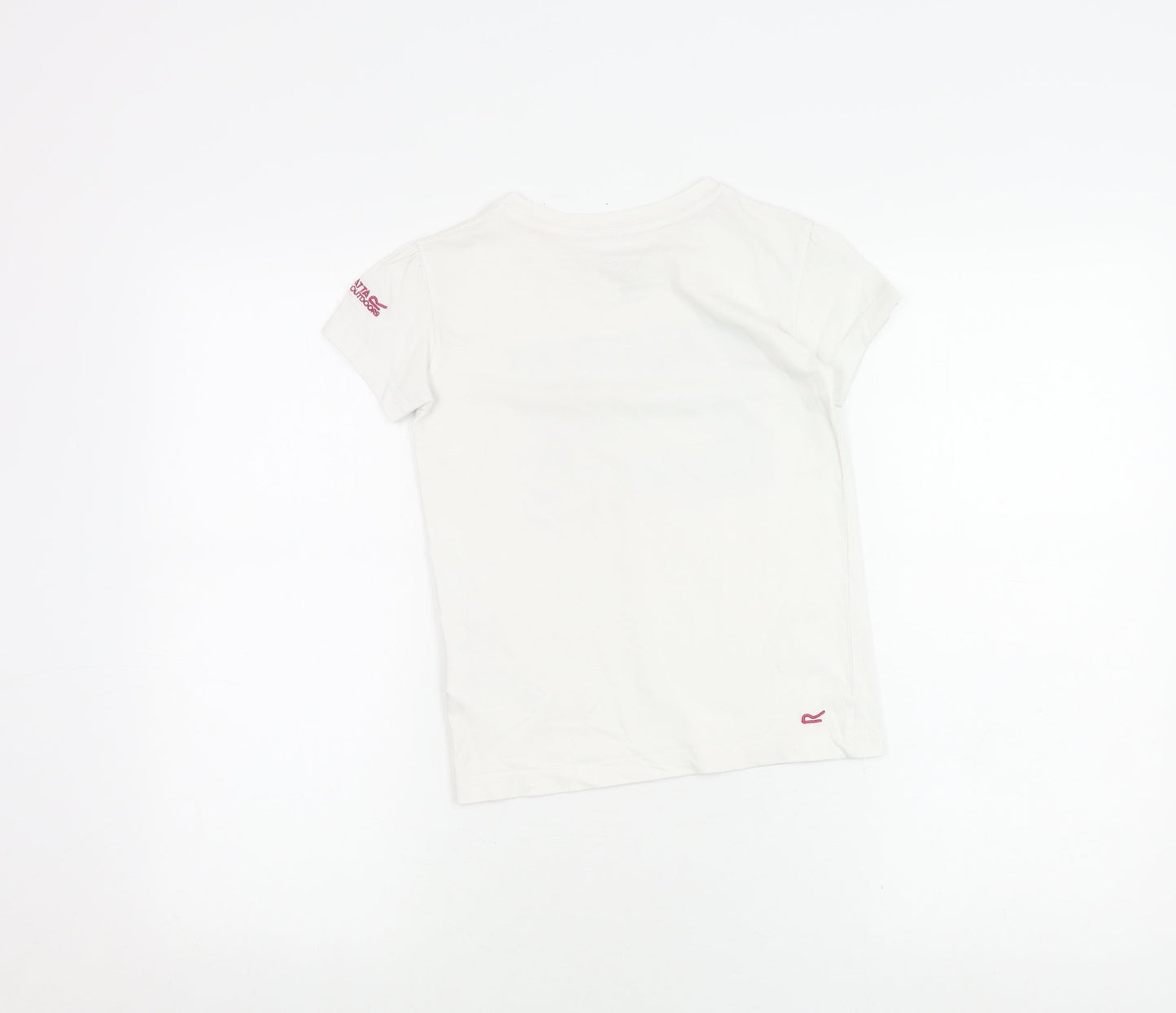 Regatta Girls White Adventure Graphic T-Shirt 7-8 Years