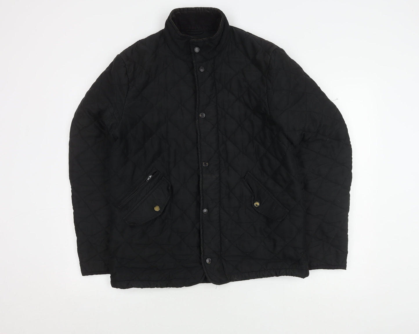 Mens UK Size S Feraud Black Quilted Coat