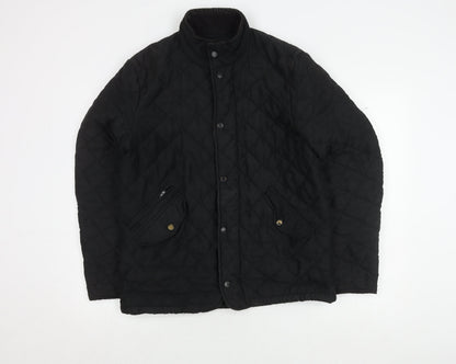 Mens UK Size S Feraud Black Quilted Coat