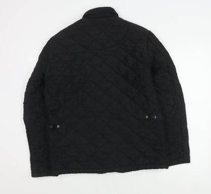 Mens UK Size S Feraud Black Quilted Coat