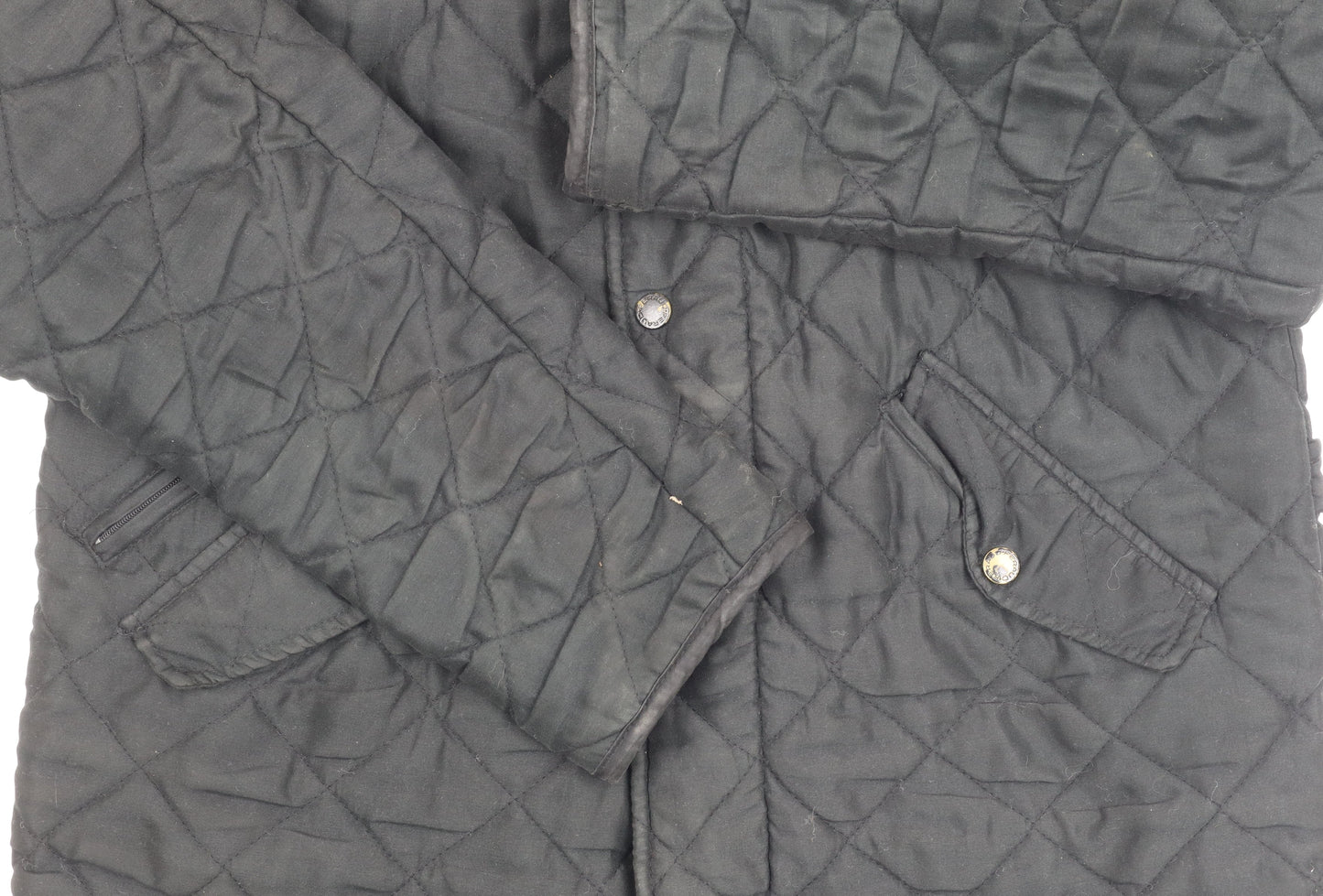 Mens UK Size S Feraud Black Quilted Coat