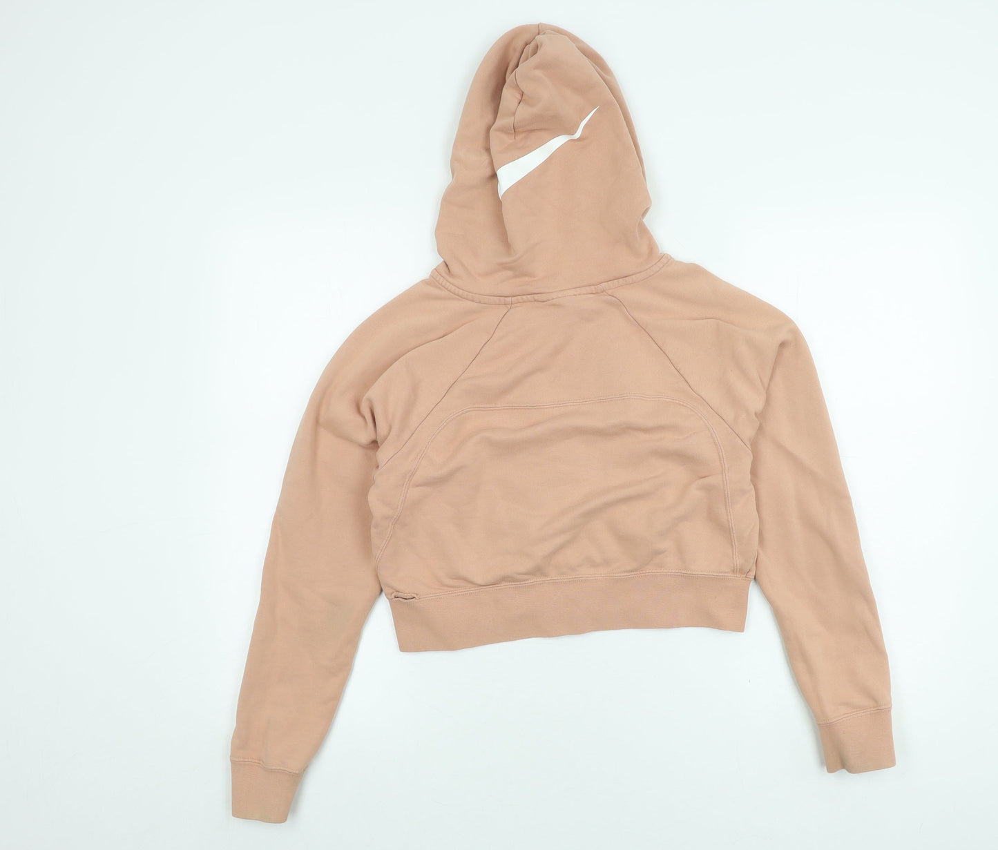 Nike Women's Beige Pullover Hoodie, M, Logo, Autumn