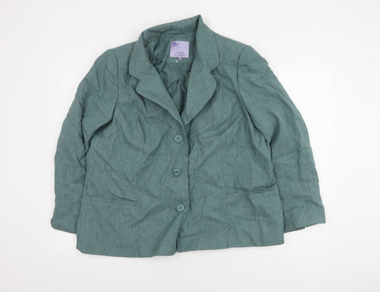 Honor Millburn Women's Green Blazer Plus Size 20